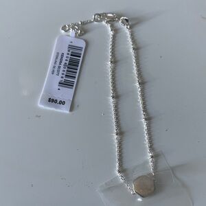 Kendra Scott Sterling Silver Bracelet with Geometric Charm